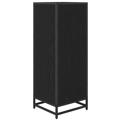 Bathroom Furniture Set with Drawer Black Oak 35 x 37.5 x 100 cm