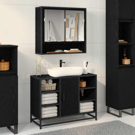 Wall Shelf Black Oak 65 x 20 x 60 cm