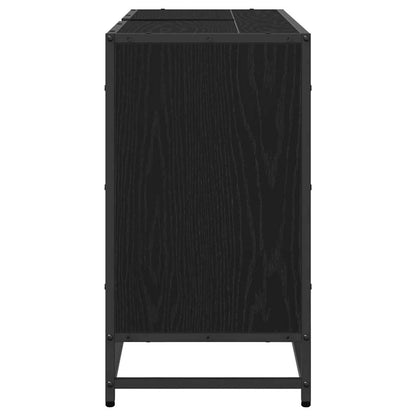 Bathroom Cabinet Black Oak 90 x 33 x 60 cm Engineered Wood