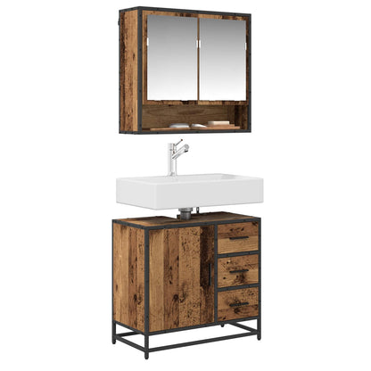 Bathroom Cabinet Old Wood 65 x 33 x 60 cm Engineered Wood