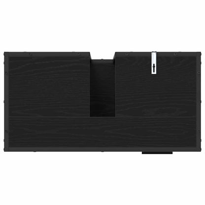Bathroom Cabinet Black Oak 65 x 33 x 60 cm Engineered Wood