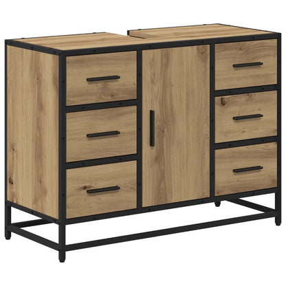 Bathroom Cabinet Artisan Oak 80 x 33 x 60 cm Engineered Wood