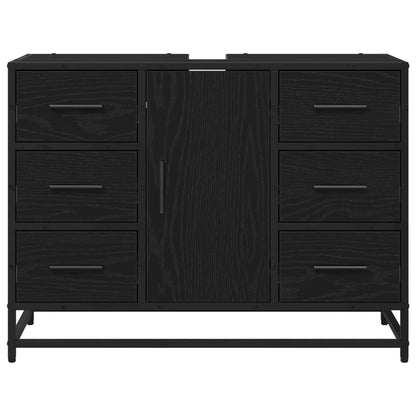 Bathroom Cabinet Black Oak 80 x 33 x 60 cm Engineered Wood