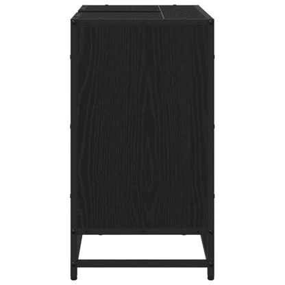 Bathroom Cabinet Black Oak 65 x 33 x 60 cm Engineered Wood