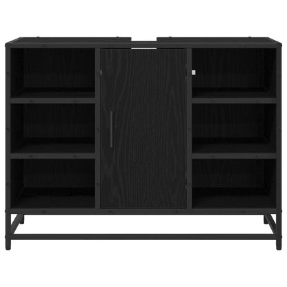 Bathroom Cabinet Black Oak 80 x 33 x 60 cm Engineered Wood