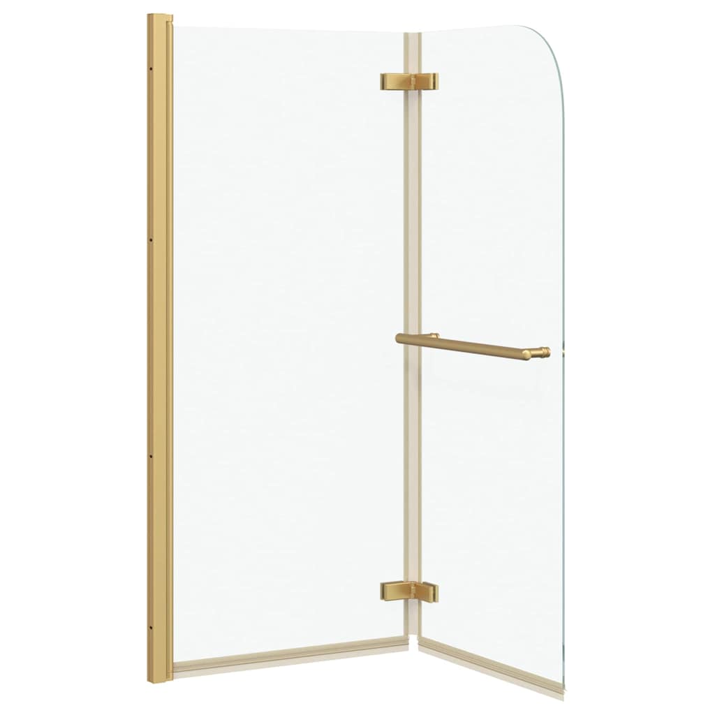 Shower Enclosure Gold 120 x 140 cm ESG Glass and Aluminium