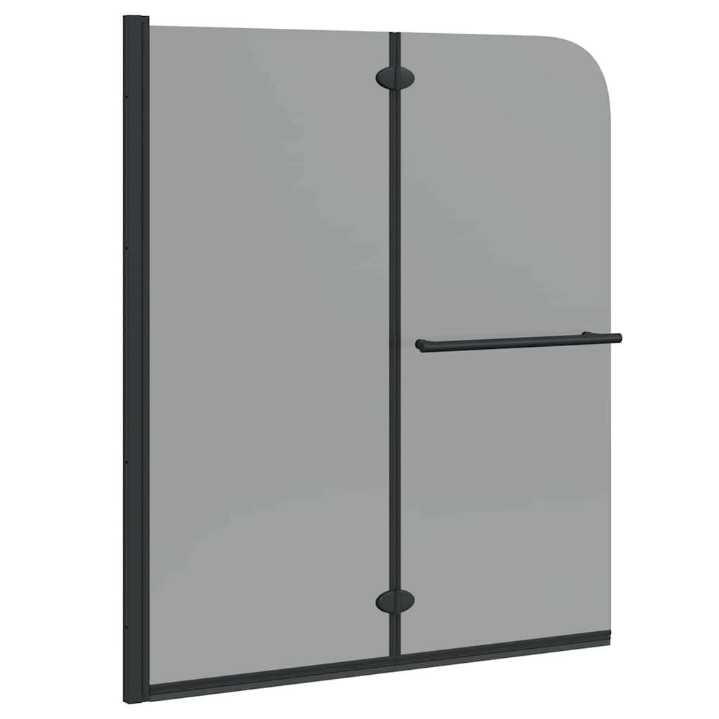 Shower Enclosure Black 95 x 140 cm ESG Glass and Aluminium