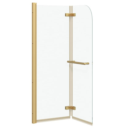 Shower Enclosure Gold 95 x 140 cm ESG Glass and Aluminium