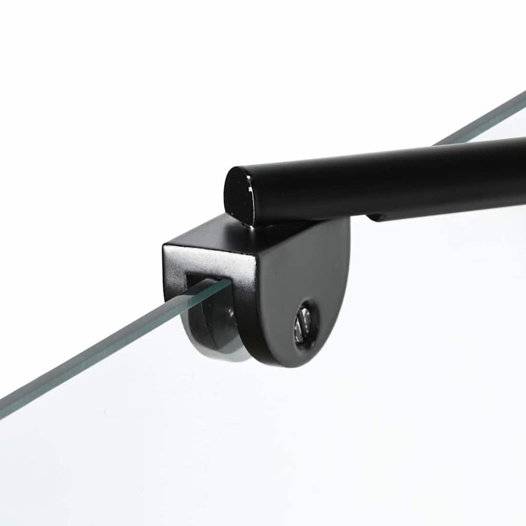 Bath Shower Screen Black and Transparent 100 x 68 x 128 cm