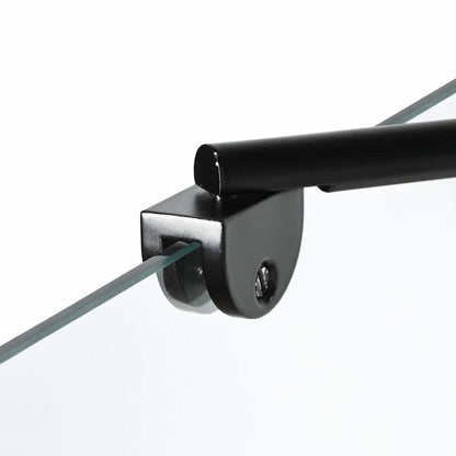 Bath Shower Screen Black and Transparent 80 x 68 x 128 cm