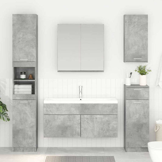 Sink cabinet Concrete Grey Engineered Wood
