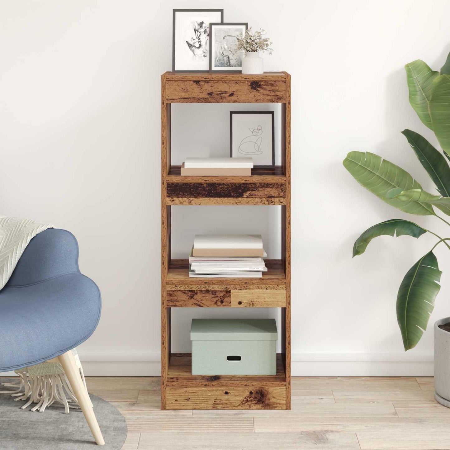 Book Cabinet Old wood 40 x 30 x 103 cm Engineered wood