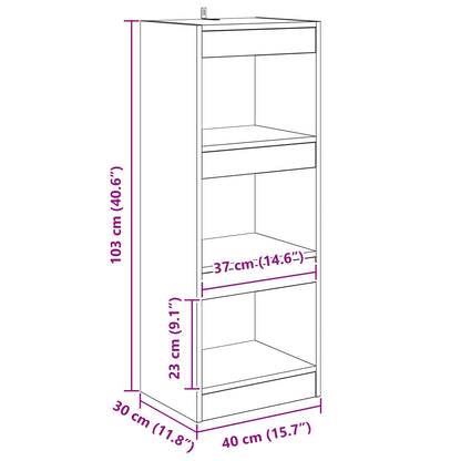 Book Cabinet Old wood 40 x 30 x 103 cm Engineered wood