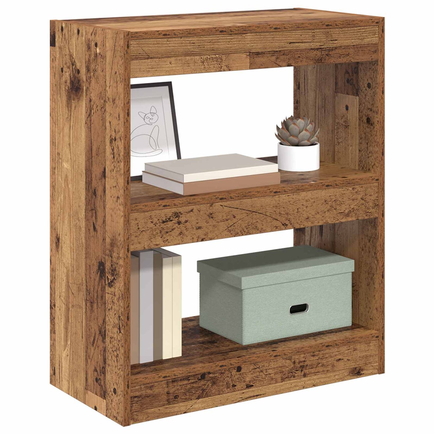 Book Cabinet Old Wood 60 x 30 x 72 cm Engineered Wood