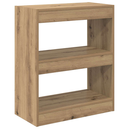 Book Cabinet 2-Tier 60 x 30 x 72 cm Engineered Wood Artisan Oak