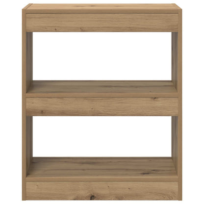 Book Cabinet 2-Tier 60 x 30 x 72 cm Engineered Wood Artisan Oak