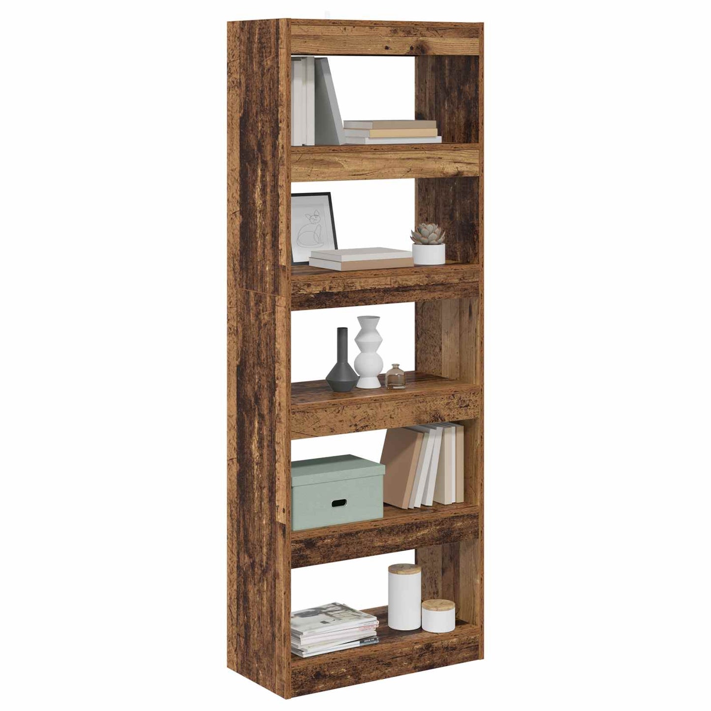 Book Cabinet Old wood 60 x 30 x 166 cm Engineered wood