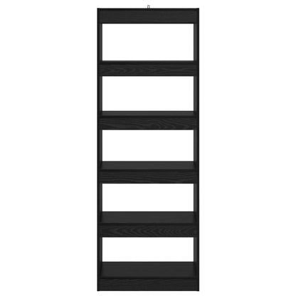 Book Cabinet Black oak 60 x 30 x 166 cm Engineered wood