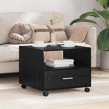 Coffee Table Black Oak 55 x 55 x 45cm Engineered Wood