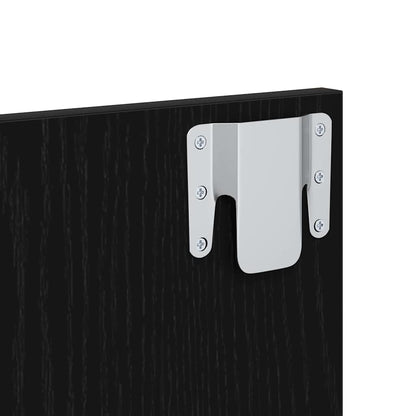 Wall-mounted Bedside Cabinet with Drawer 2 pcs Black Oak