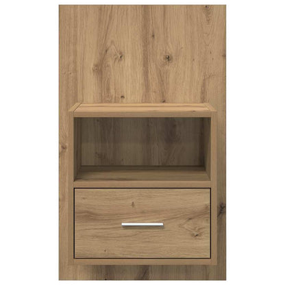 Bedside Cabinet with Drawer 2 pcs Artisan Oak 50 x 32.5 x 80cm