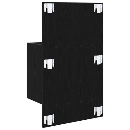 Bedside Cabinet with Drawer 2 pcs Black Oak 50 x 32.5 x 80cm
