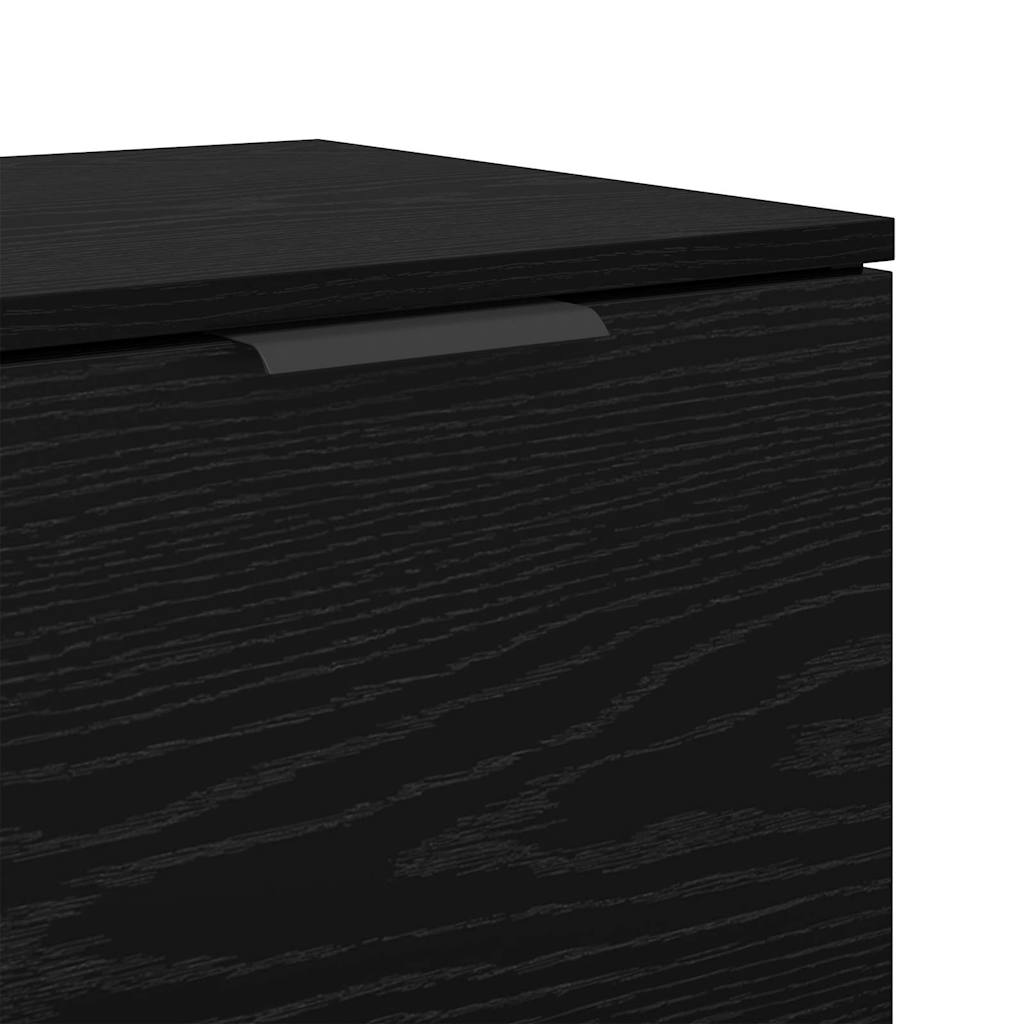 Bed Cabinet 2 pcs Black Oak 40 x 39 x 40cm Engineered Wood