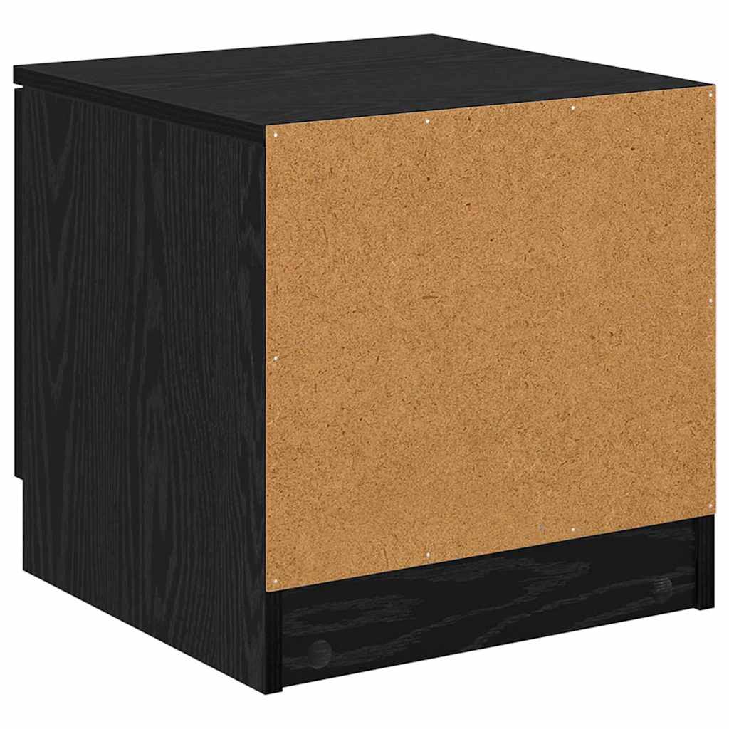 Bed Cabinet 2 pcs Black Oak 40 x 39 x 40cm Engineered Wood