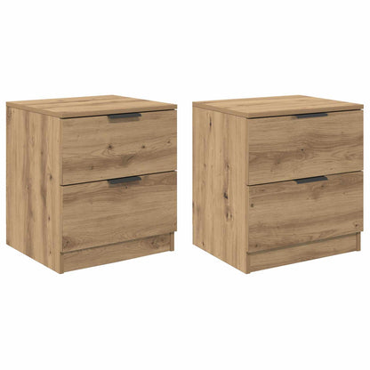 Bedside Cabinet with Drawer 2 pcs Artisan Oak 45 x 39 x 50cm