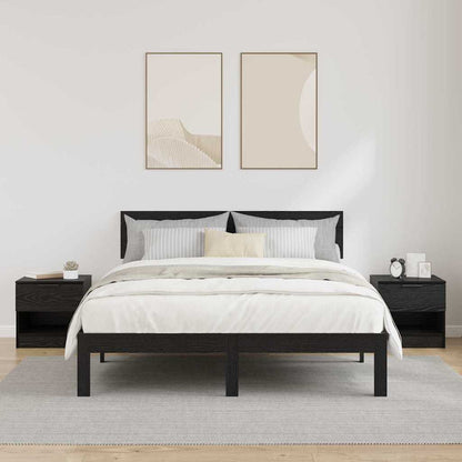 Bed Cabinet 2 pcs Black Oak 40 x 39 x 40cm Engineered Wood