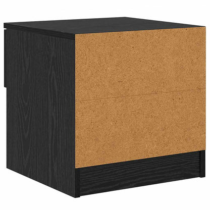 Bed Cabinet 2 pcs Black Oak 40 x 39 x 40cm Engineered Wood