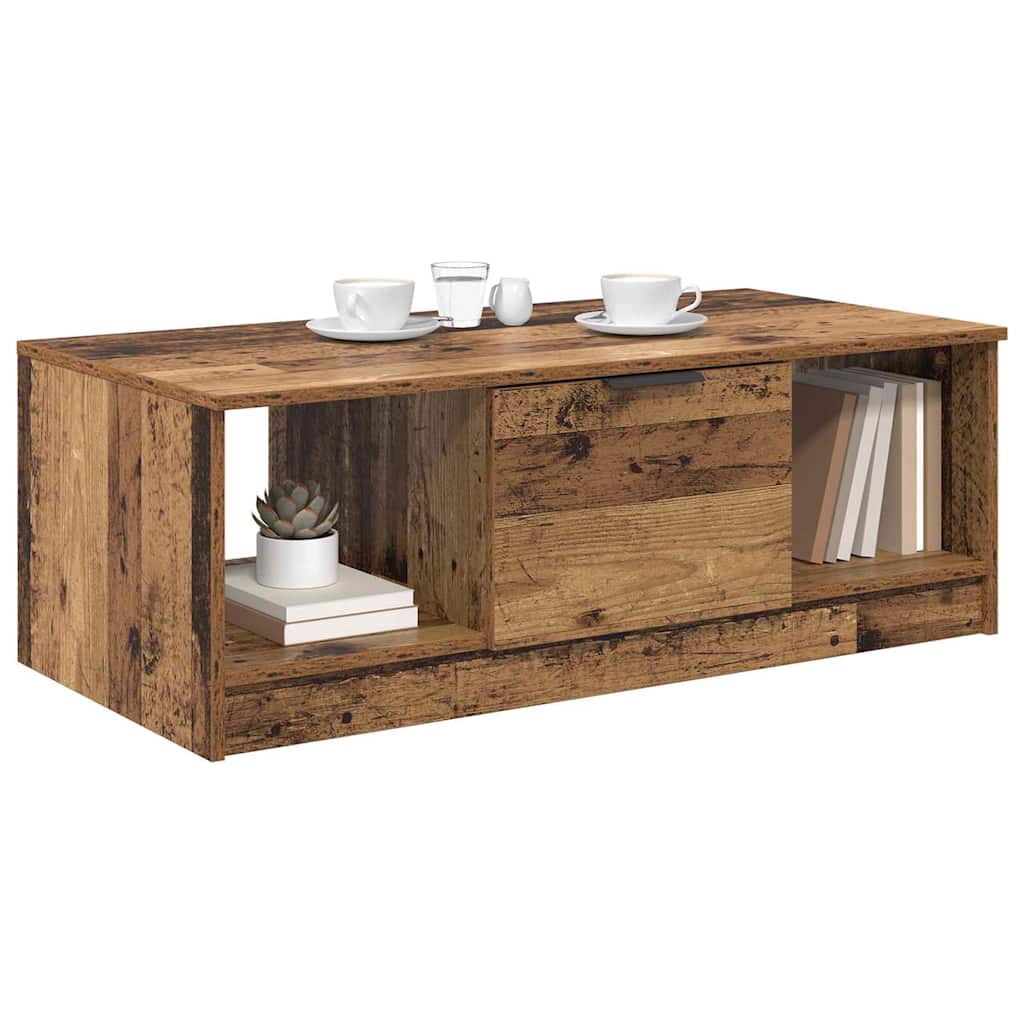 Coffee Table Old Wood 102 x 50 x 36cm Engineered Wood