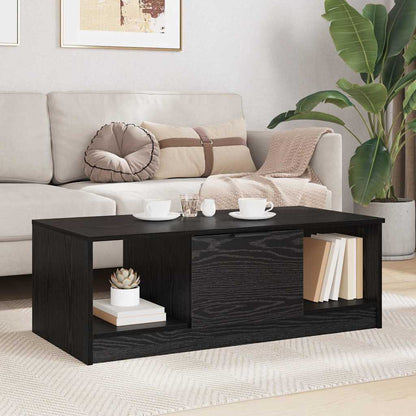 Coffee Table Black Oak 102 x 50 x 36cm Engineered Wood