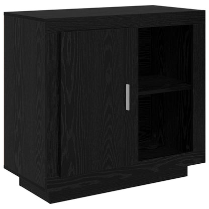Sideboard Black Oak 80 x 40 x 75 cm Engineered Wood