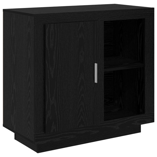 Sideboard Black Oak 80 x 40 x 75 cm Engineered Wood