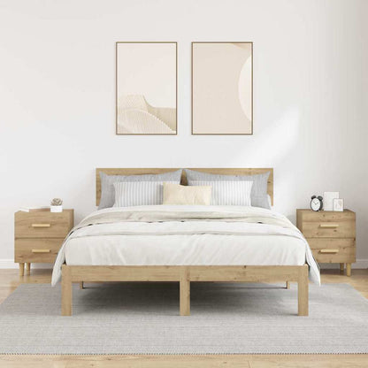 Bed Cabinet 2 pcs Artisan Oak 40 x 35 x 47.5cm Engineered Wood