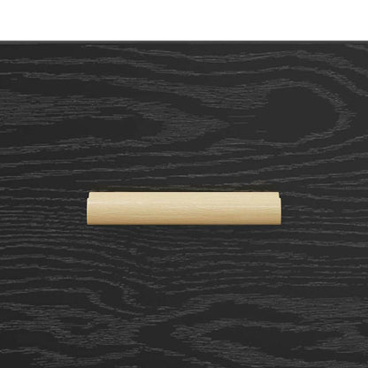 Bed Cabinet Black Oak 40 x 35 x 47.5cm Engineered Wood