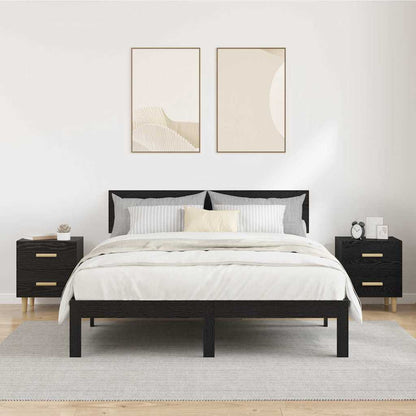 Bed Cabinet 2 pcs Black Oak 40 x 35 x 47.5cm Engineered Wood