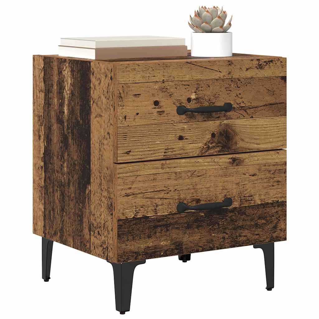 Bed Cabinet 2 pcs Old Wood 40 x 35 x 47.5 cm Engineered Wood