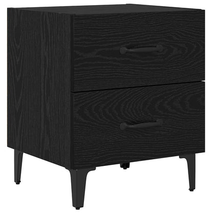 Bed Cabinet 2 pcs Black Oak 40 x 35 x 47.5 cm Engineered Wood
