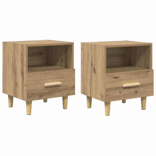 Bedside Cabinet 2 pcs Artisan Oak 40 x 35 x 47 cm