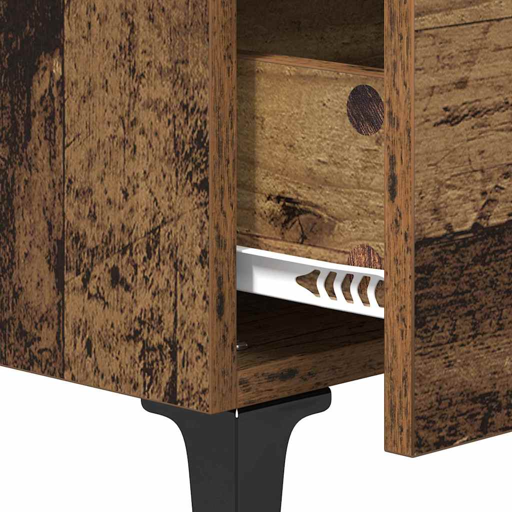 Bedside Cabinet with Drawer 2 pcs Old wood 40 x 35 x 47.5 cm
