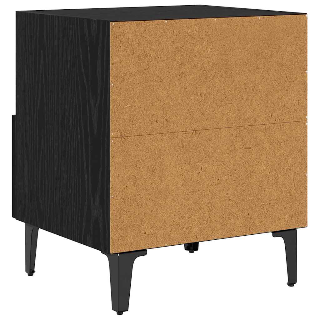 Bedside Cabinet Black oak 40 x 35 x 47.5 cm Engineered wood