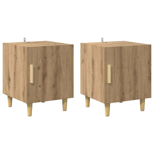Bedside Cabinet 2 pcs Artisan Oak 40 x 40 x 50 cm