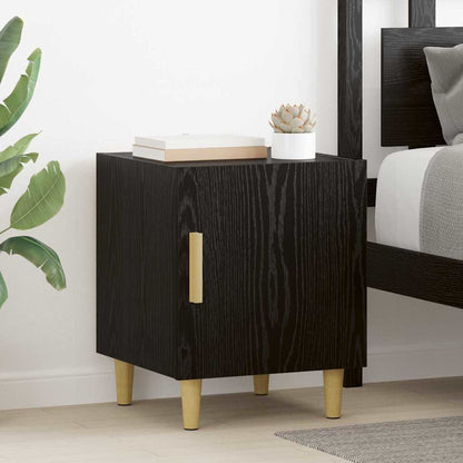Bedside Cabinet Black Oak 40 x 40 x 50 cm Engineered Wood