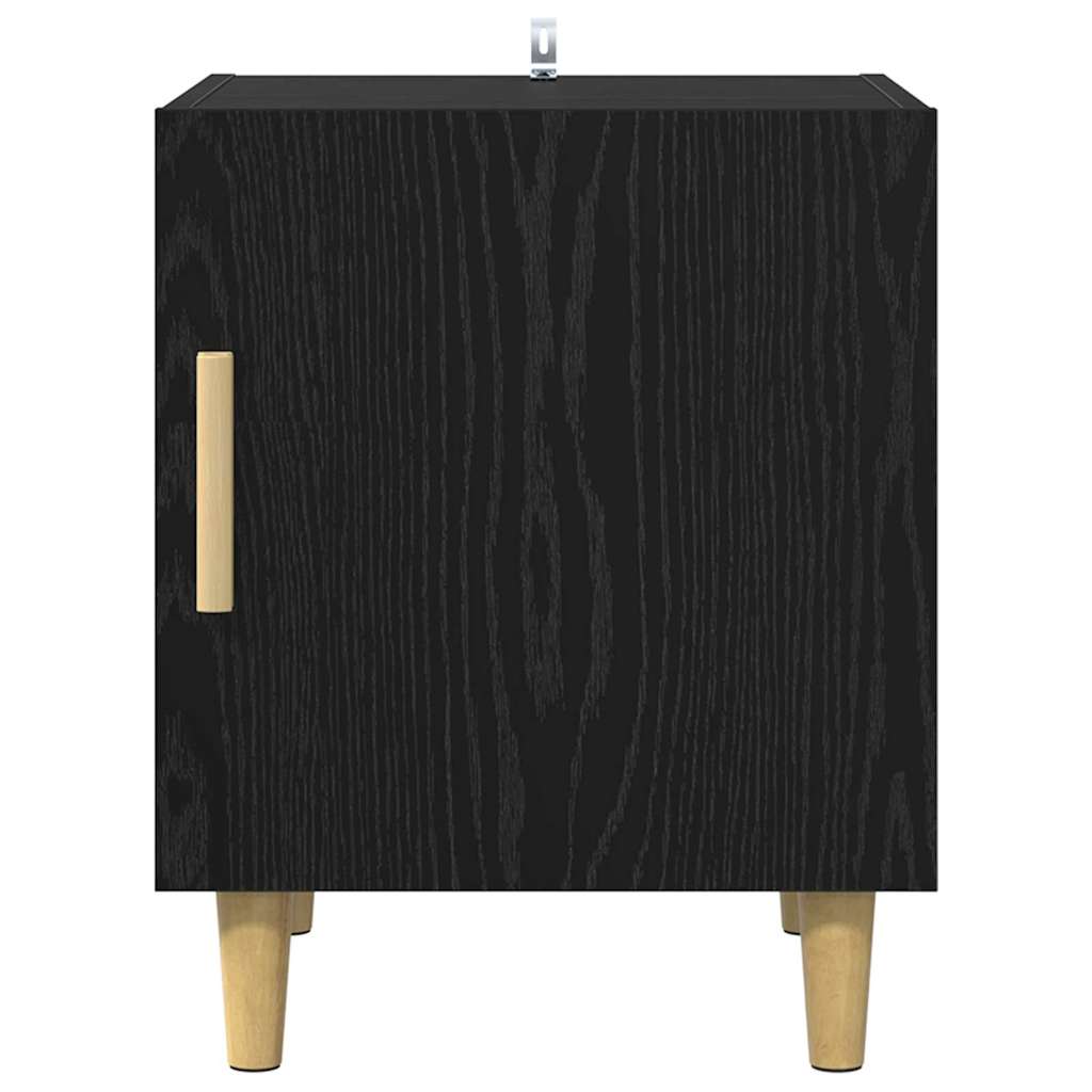 Bedside Cabinet Black Oak 40 x 40 x 50 cm Engineered Wood