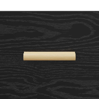 Bedside Cabinet Black Oak 40 x 40 x 66 cm Engineered Wood