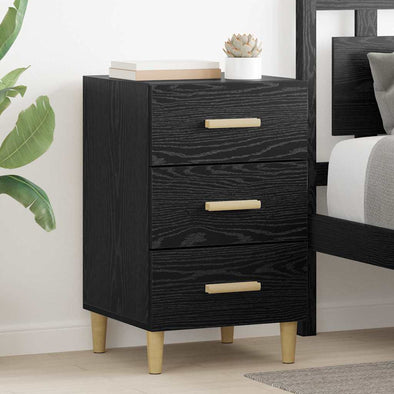 Bedside Cabinet Black oak 40 x 40 x 66 cm Engineered wood