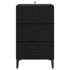 Bedside Cabinet Black oak 40 x 40 x 66 cm Engineered wood