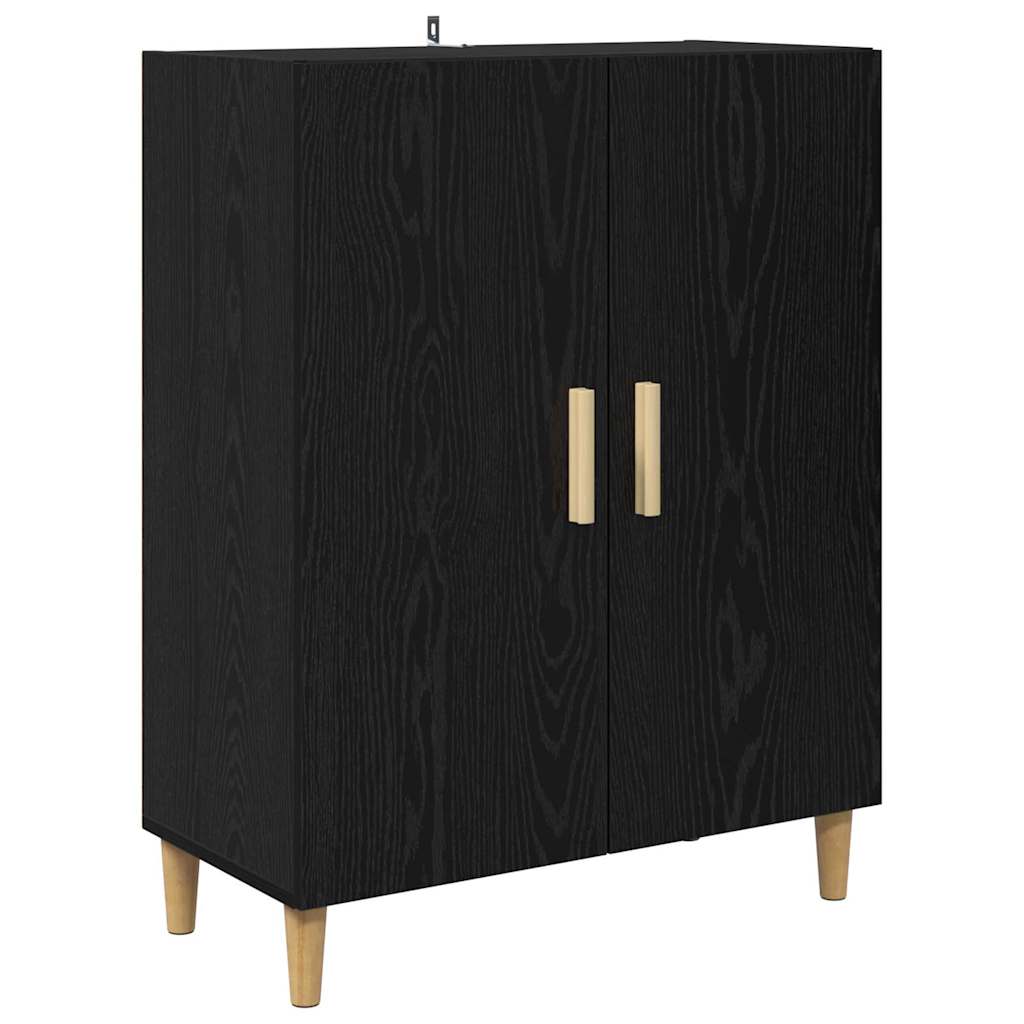 Sideboard Black Oak 70 x 34 x 90 cm Engineered Wood